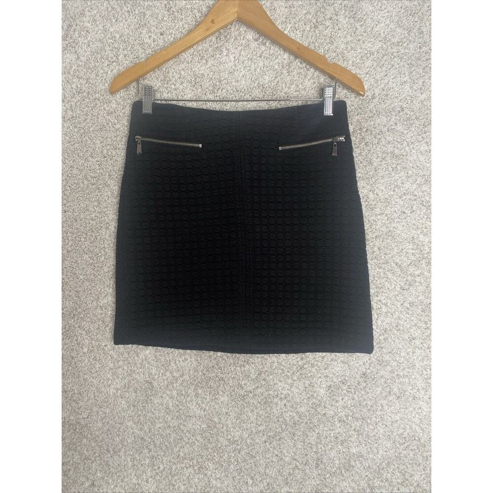 Laundry by Shelli Segal Skirt Womens 2 Black Mini Soft Textured Quilted Skirt‎